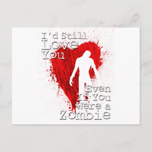 Zombie Love Briefkaart (Voorkant)