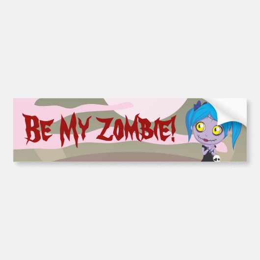 Zombie Love Bumpersticker (Voorkant)