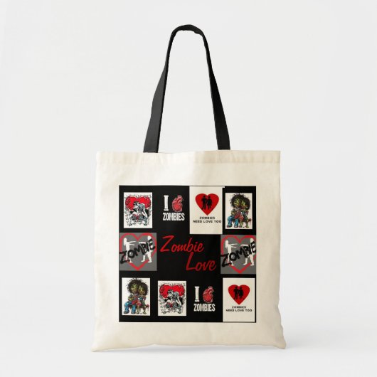zombie love canvas tas (Voorkant)