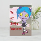 Zombie Love Feestdagenkaart (Staand voorkant)