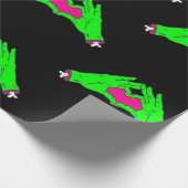 Zombie Love Heart Hands Halloween valentijn Cadeaupapier (Hoek)