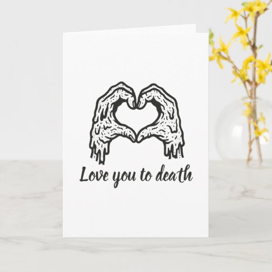 Zombie Love Kaart (Gele Bloem)