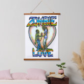 "Zombie Love" Kunst van Rebecca O'Donnell Hangend Wandkleed (Slaapkamer)