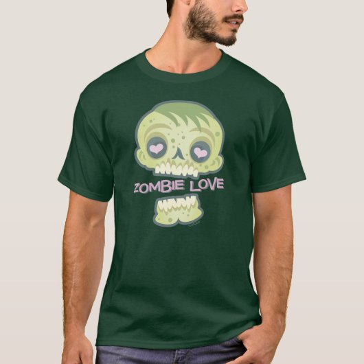 Zombie Love Niet-dode Romance T-shirt (Voorkant)