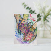 Zombie Love Poem Art Briefkaarten schilderen (Staand voorkant)