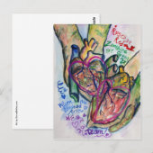 Zombie Love Poem Art Briefkaarten schilderen (Voorkant / Achterkant)
