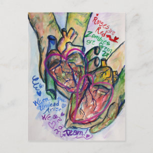 Zombie Love Poem Art Briefkaarten schilderen