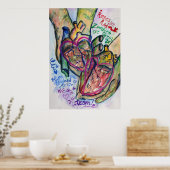 Zombie Love Poem Art Poster Prints schilderen (Keuken)