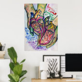 Zombie Love Poem Art Poster Prints schilderen (Thuiskantoor)