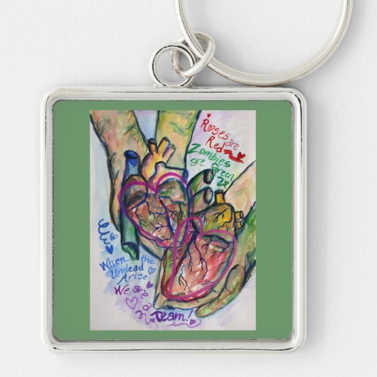 Zombie Love Poem Charm Sleutelhanger Pendants (Voorkant)