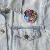 Zombie Love Poem Custom Pin Button Pendant (In situ)