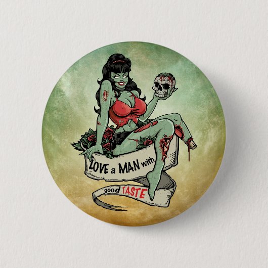Zombie Love Ronde Button 5,7 Cm (Voorkant)