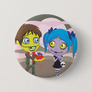 Zombie Love Ronde Button 5,7 Cm