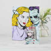 zombie love shake bedankkaart (Staand voorkant)