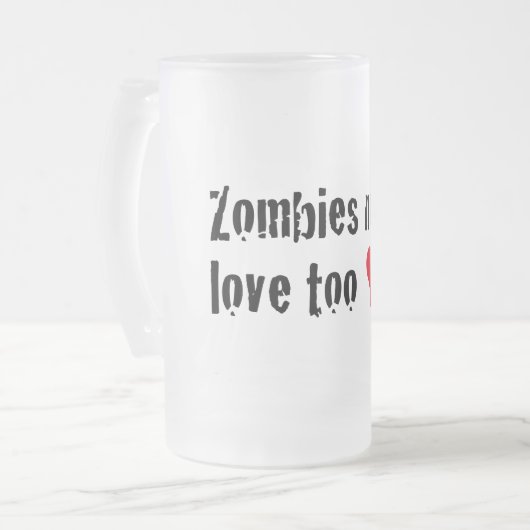 Zombie Love Stein Matglas Bierpul (Voorkant links)