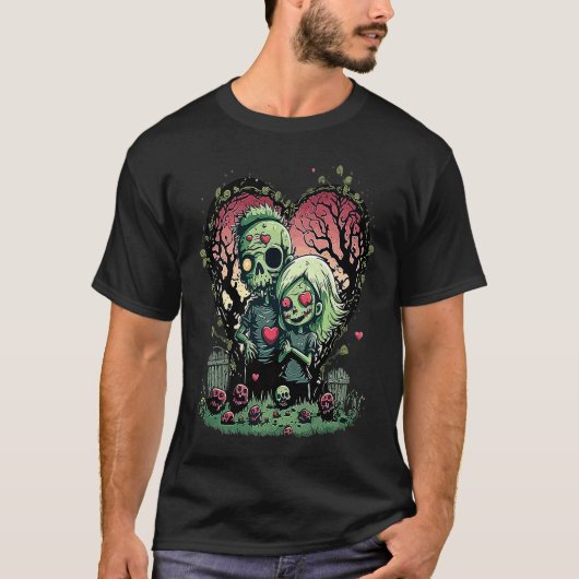 Zombie Love Valentine Horror Monster Halloween Got T-shirt (Voorkant)