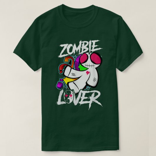 Zombie Lover Scary Halloween Costume 6934 T-shirt (Design voorkant)