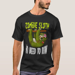 Zombie luiaard hoeft niet te rennen Griezelig Hall T-shirt
