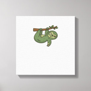 Zombie Luiaard Klassiek T-Shirt Canvas Afdruk