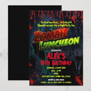 Zombie Lunch Halloween Feest Kaart