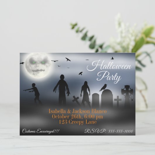 Zombie Maan Kaart (Staand voorkant)