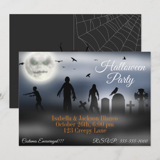 Zombie Maan Kaart (Voorkant / Achterkant)