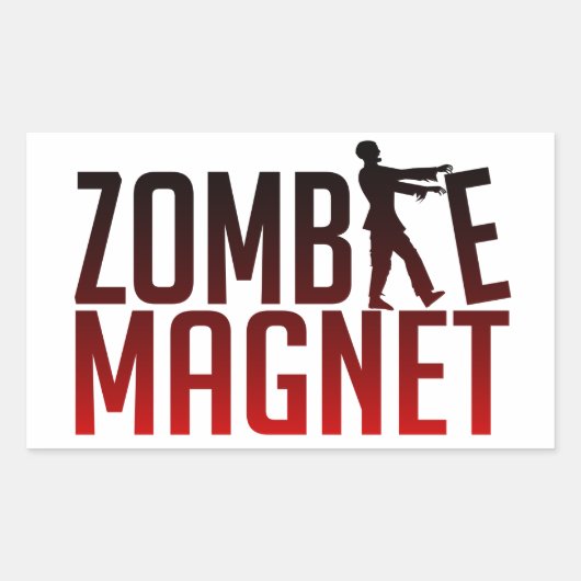 ZOMBIE MAGNET-stickers Rechthoekige Sticker (Voorkant)