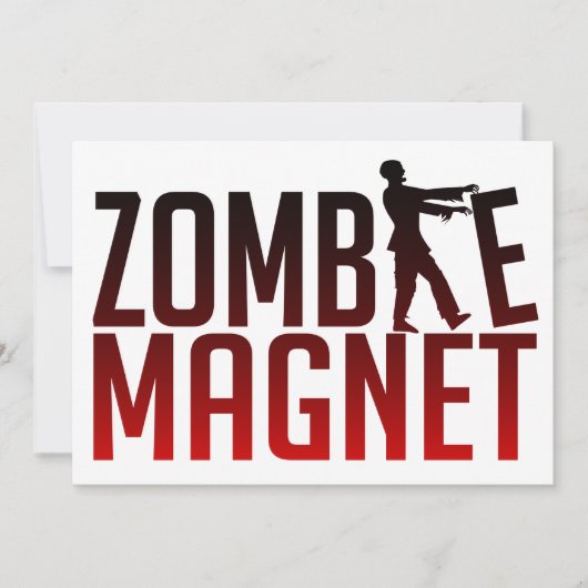 ZOMBIE MAGNET-uitnodiging aanpassen Kaart (Voorkant)