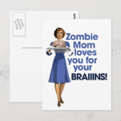 Zombie mama briefkaart (Voorkant / Achterkant)