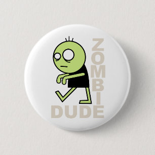 Zombie Man Ronde Button 5,7 Cm