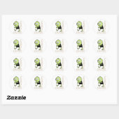Zombie Man Ronde Sticker (Vel)