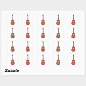 Zombie Meat Guitar Vierkante Sticker (Vel)