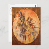 Zombie meisje briefkaart (Voorkant / Achterkant)