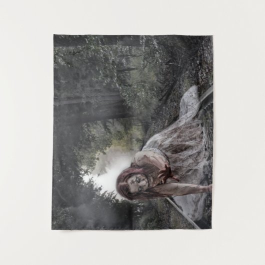 Zombie meisje in de Bossen Wandkleed (Voorkant)