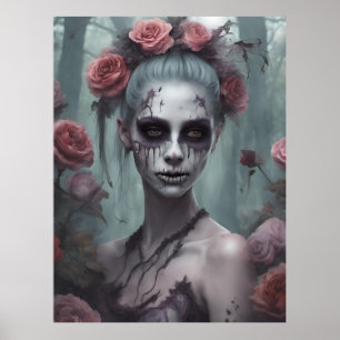 Zombie meisje in de Rozen Poster