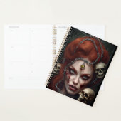 Zombie Meisje Rood Haar Goth Weekplanner Notitiebo Planner (Display)