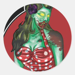 Zombie Meisje Sticker