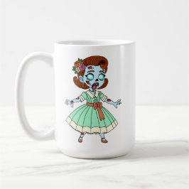 Zombie Meisje uit de Jaren 50 Koffiemok