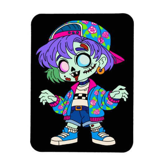 Zombie Meisje uit de Jaren 90 Magneet (Verticaal)