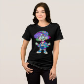 Zombie Meisje uit de Jaren 90 Tri-Blend Shirt (Voorkant volledig)