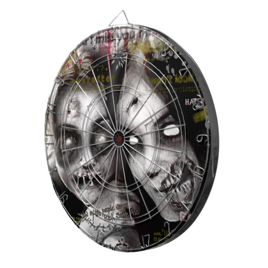 zombie meisjes dartbord (Voorkant Rechts)