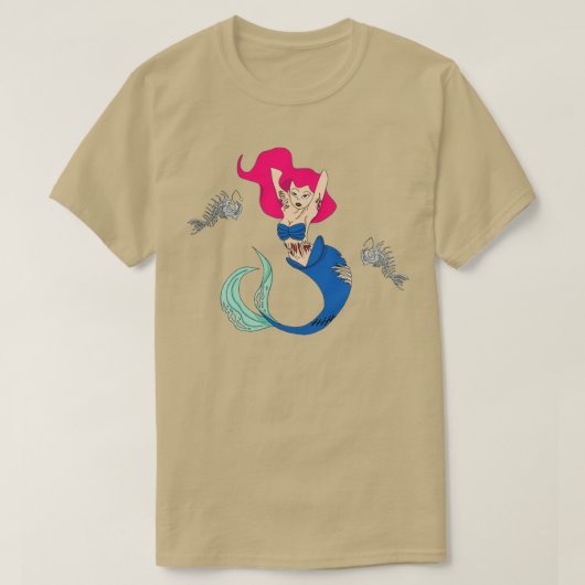 Zombie mermaid t-shirt (Design voorkant)