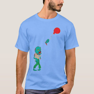 Zombie met ballon Zombie film Horror film Zomb T-shirt