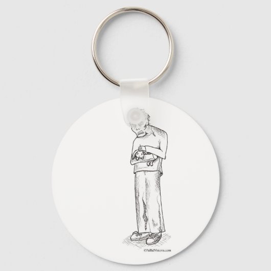 Zombie met Bunny Sleutelhanger (Voorkant)