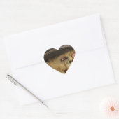 Zombie met Cigar en Top Hat Hart Sticker (Envelop)