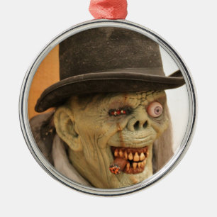 Zombie met Cigar en Top Hat Metalen Ornament