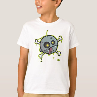 Zombie met Crossbones Kinder Blue Ringer T-Shirt