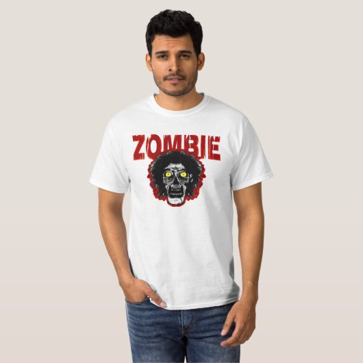 ZOMBIE met Head Red T-shirt (Voorkant volledig)