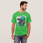 Zombie met hoed meisje t-shirt (Voorkant volledig)