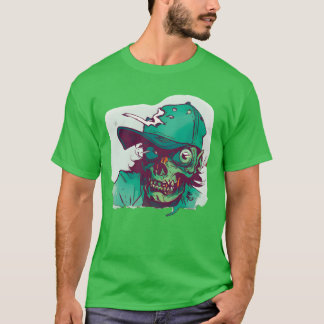 Zombie met hoed meisje t-shirt
